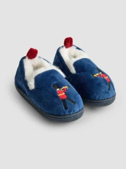 Jojo Maman Bébé - Chaussons Bleu London motif soldat