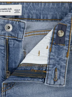 Abercrombie & Fitch Bleu marine - Jean large taille haute Online