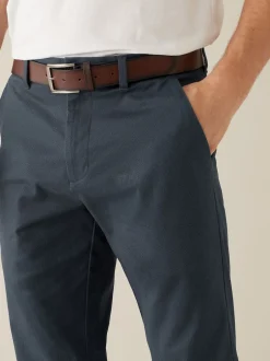 Next Bleu marine - Ajustement droit - Pantalon chino doux imprimé à ceinture Online