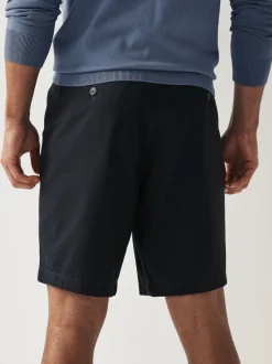 Next - Ajustement droit - Short chino stretch Bleu marine New