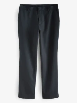 Next Bleu marine - Ajustement régulier - Pantalon élégant uni sur le devant