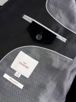 Next Bleu marine - Ajustement régulier - Blazer Signature Pontoglio en velours italien Online