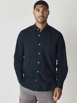 Next - Ajustement régulier - Chemise Oxford à manches longues Bleu marine New