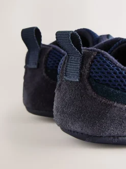 Next Bleu marine - Baskets à enfiler à lacets élastiques bébé (0-2mois)