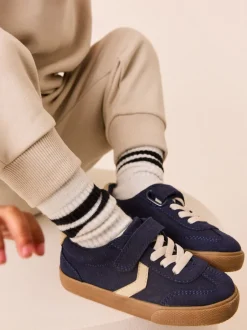 Next - Baskets à lacets élastiques à fermeture tactile Bleu marine Hot