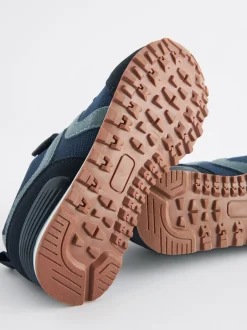 Next Bleu marine - Baskets à lacets élastiques à une bride