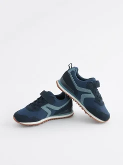 Next Bleu marine - Baskets à lacets élastiques à une bride