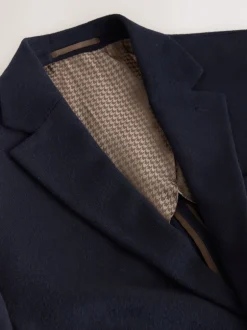 Next Bleu marine - Blazer doux au toucher riche en laine Coupe classique Best