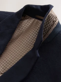 Next Bleu marine - Blazer doux au toucher riche en laine Coupe classique Best