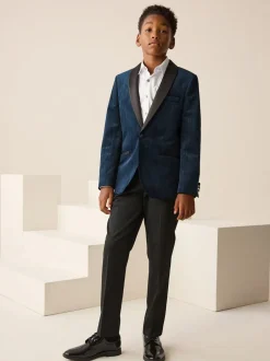 Next Bleu marine - Blazer en velours texturé (3-16ans) Hot