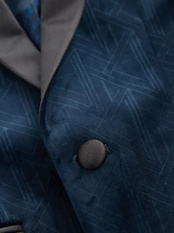 Next Bleu marine - Blazer en velours texturé (3-16ans) Hot