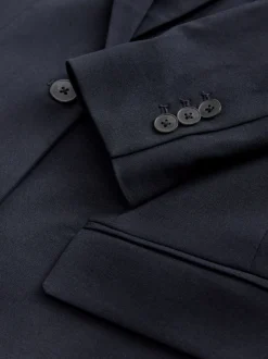 Next Bleu marine - Blazer simple boutonnage en laine Sale