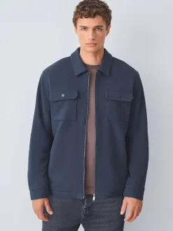 Next Bleu marine - Borg Veste-chemise doublée en polaire Best