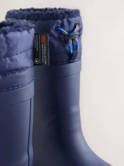 Next Bleu marine - Bottes en caoutchouc fourrées New