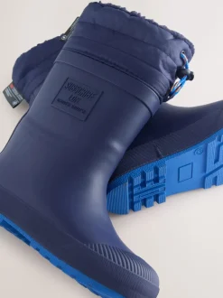 Next Bleu marine - Bottes en caoutchouc fourrées New