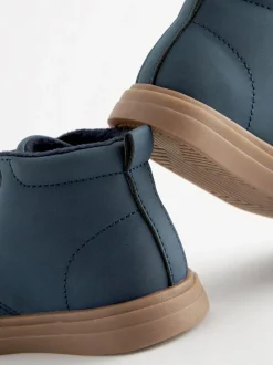 Next Bleu marine - Bottines avec fermeture scratch et doublure chaude Discount