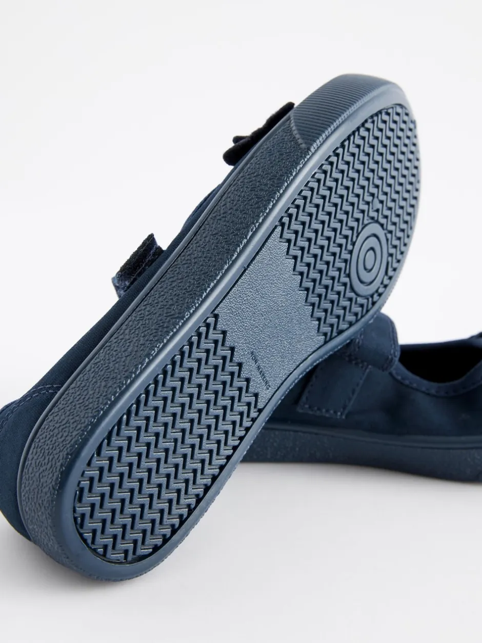 Next Bleu marine - Butterfly Embroidered School Plimsoll Chaussures