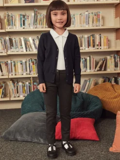 Next - Cardigan à col en V Cotton Rich School (3-16ans) Bleu marine