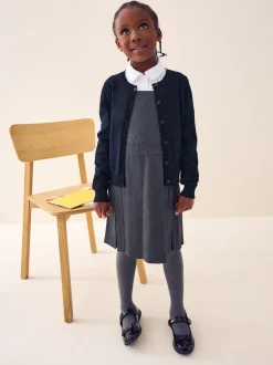 Next Bleu marine - Cardigan scolaire à bord festonné Cotton Rich (3-16ans) Clearance