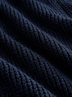 Next Bleu marine - Cardigan zippé en chenille Texture gaufré Coupe classique Sale