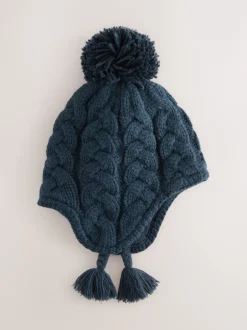 Next Bleu marine - Chapeau à pompon inca en maille torsadée (3mois-10ans) Best