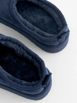 Next - Chaussons mules douillets Bleu marine