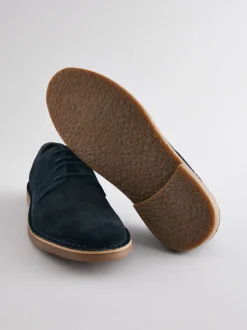Next Bleu marine - Chaussures chukka en daim Discount