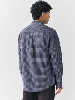 Next - Chemise à manches longues Check Bleu marine New