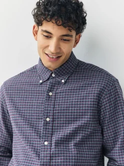 Next - Chemise à manches longues Check Bleu marine New