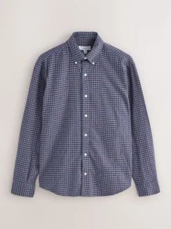 Next - Chemise à manches longues Check Bleu marine New