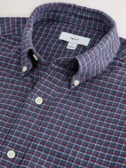Next - Chemise à manches longues Check Bleu marine New