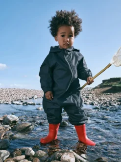 Next - Combinaison imperméable doublée de polaire (3mths-7yrs) Bleu marine New