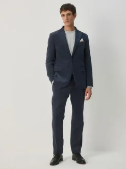 Next Bleu marine - Coupe ajustée Corduroy Costume Veste Best