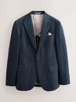 Next Bleu marine - Coupe ajustée Corduroy Costume Veste Best