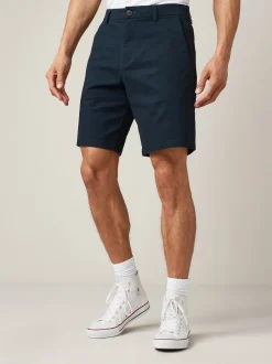 Next Bleu marine - - Short chino stretch Coupe ample Online