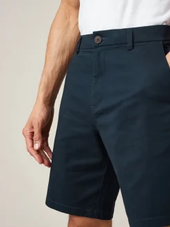 Next Bleu marine - - Short chino stretch Coupe ample Online