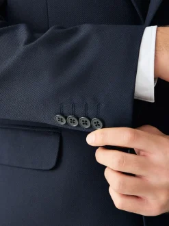 Next Bleu marine - - Veste de costume texturée Coupe sur mesure New