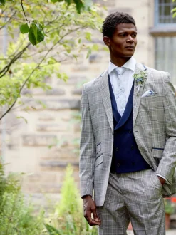 Skopes Bleu marine - Croisée - Harcourt Single Breasted Coupe sur mesure Suit Gilet New