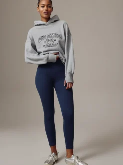 Next - Côtelé sans couture Taille haute Leggings Bleu marine Hot