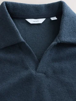 Next Bleu marine - Ensemble pyjama à col trophée à manches longues en éponge Discount