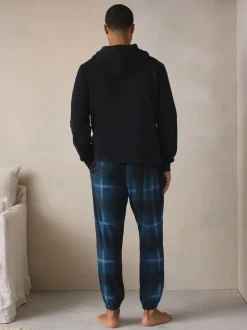 Next Bleu marine - Ensemble sweat à capuche à manches longues en polaire thermique New