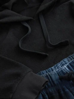 Next Bleu marine - Ensemble sweat à capuche à manches longues en polaire thermique New