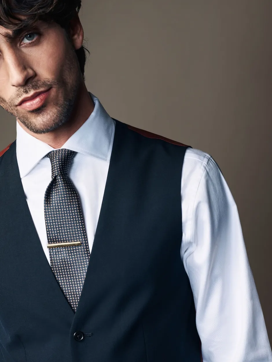 Next Bleu marine - Gilet à coupe régulière Sale