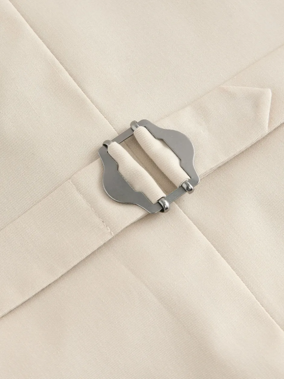 Next Bleu marine - Gilet de costume en laine à chevrons Blend Clearance