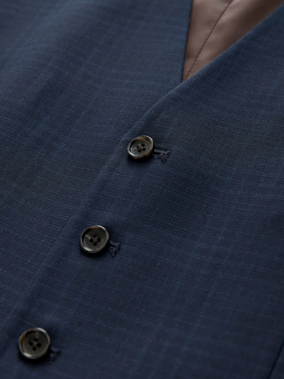 Next Bleu marine - Gilet de costume À carreaux Best