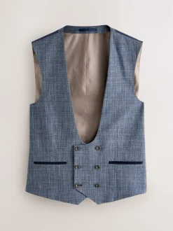 Next Bleu marine - Gilet de costume à carreaux Best
