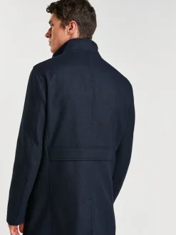 Next Bleu marine - Gilet en laine à chevrons Manteau matelassé Online