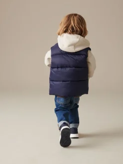 Next - Gilet matelassé (3mths-10yrs) Bleu marine Sale