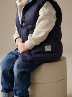 Next - Gilet matelassé (3mths-10yrs) Bleu marine Sale