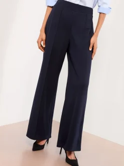 Lipsy - Pantalon large taille haute Bleu marine Best